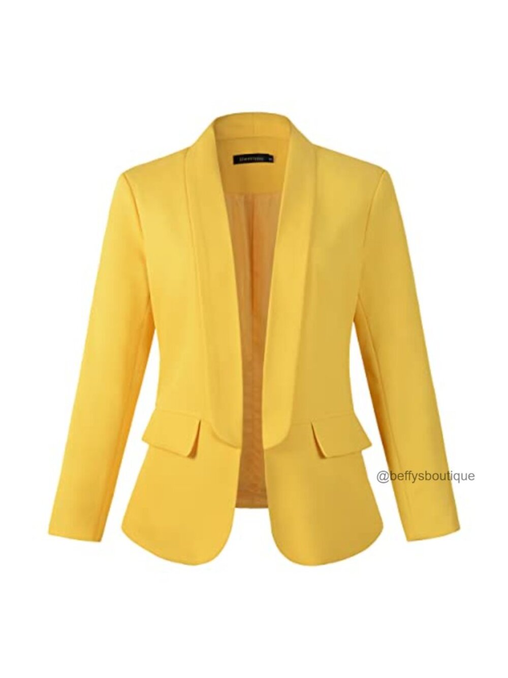 Women's Casual Long Sleeve Blazer Jacket No Button Tailored